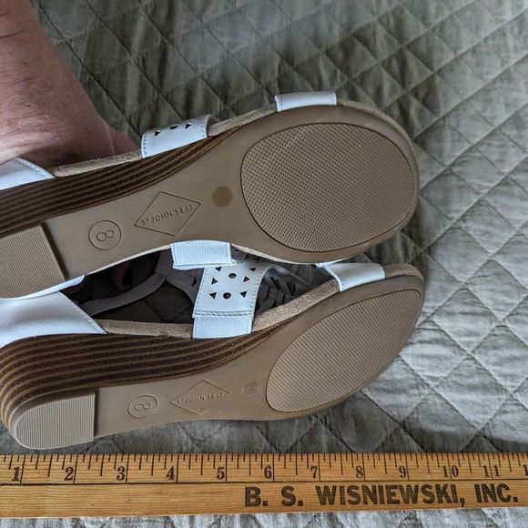 St John's bay white gladiator sandals size 8 - Picture 4 of 5